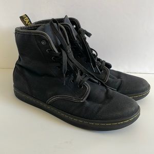Dr. Martens Shoreditch Black Canvas Boots.